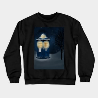 Tardis in the snow Crewneck Sweatshirt